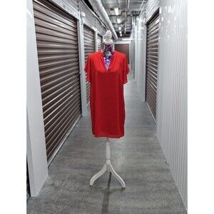 Gap Medium Red/Orange chiffon dress